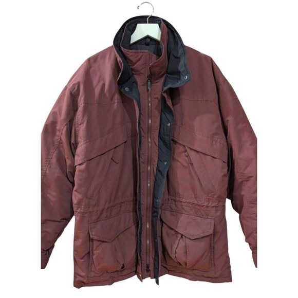 The North Face Vintage 90's Goose Down Insulated Men's Burgundy Jacket Men's L - Picture 3 of 8